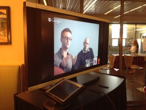 Chris Aiken and David Dorfman during our Google+ Hangout with ImPulzTanz.